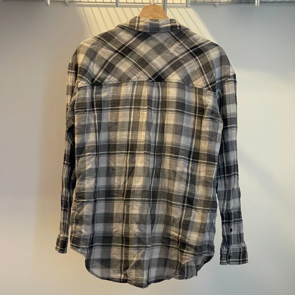 ARITZIA Community Cotton/Linen Checkered Shirt - Picture 2 of 4